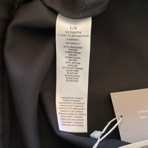 I Love Tyler Madison iltm Ava Skirt Button Front Black Stretch Sz L Ponte Knit - Picture 11 of 13